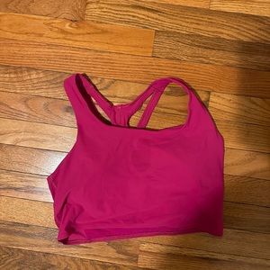 Lululemon Stash It Sports Bra Size 12, Hot Pink.